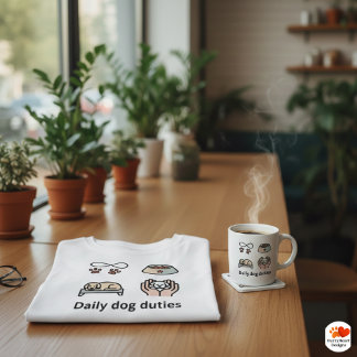 T-shirt En Tri-matière Papeterie sur mesure avec des icônes minimalistes 