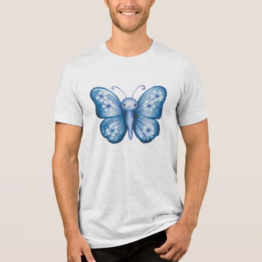 T-shirt En Tri-matière Papillon bleu (Recto)
