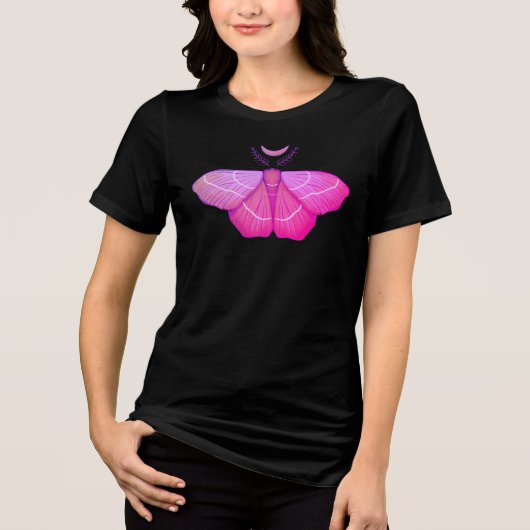 T-shirt En Tri-matière Papillon magique mauve pourpre de la lune (Recto)