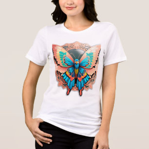 T-shirt En Tri-matière Papillon Mandala Rose Gold