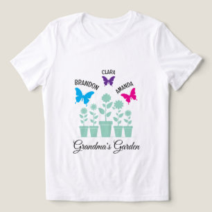 T-shirt En Tri-matière Papillons colorés simples Grand-enfants Grand-mère