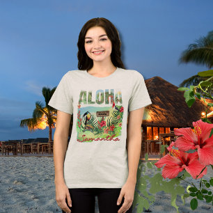 T-shirt En Tri-matière Paradis Tropical Aloha Personnalisé Double Face