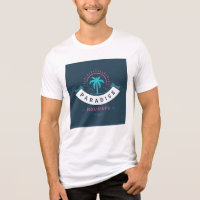 Paradise Holidays Rétro Palmier Bleu Nuit Blanc