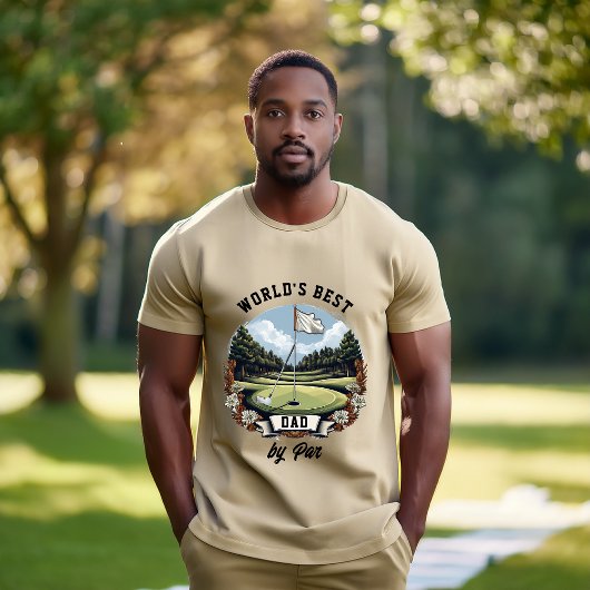 T-shirt En Tri-matière Parcours de golf Le meilleur papa du monde par Par