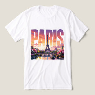 T-shirt En Tri-matière Paris France Voyage Ville Éternelle de Lumière