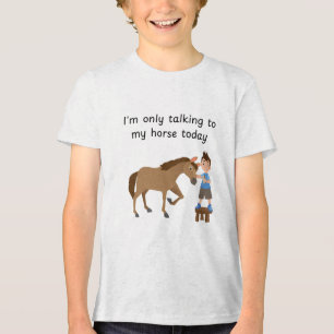 T-shirt En Tri-matière Parler avec le garçon au cheval