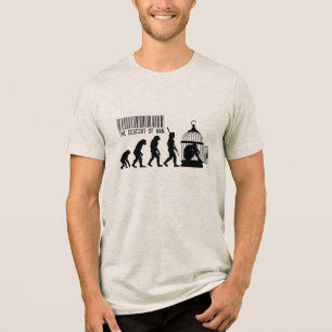 T-shirt En Tri-matière Parodie de l'évolution de la descendance de l'homm