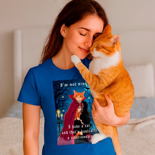 T-shirt En Tri-matière Pas célibataire, j'ai un chat, éditable Cat amusan