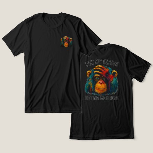 T-SHIRT EN TRI-MATIÈRE PAS MES SINGES (Design Recto & Verso)