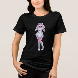 T-shirt En Tri-matière Pastel Kawaii Bunny Girl Fer T-shirt