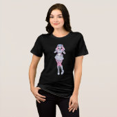 T-shirt En Tri-matière Pastel Kawaii Bunny Girl Fer T-shirt (Recto plein)