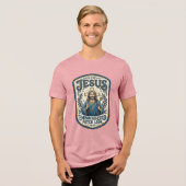 T-shirt En Tri-matière Patch brodé Jésus Regardez Patch brodé Jésus (Recto plein)
