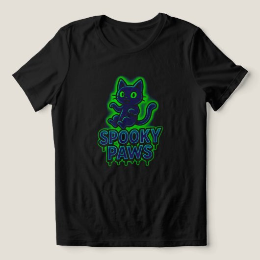 T-shirt En Tri-matière Pâtes éffrayantes - Luminosité du néon | NOIR SEUL (Design Recto)