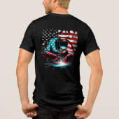 T-shirt En Tri-matière Patriot USA Drapeau Galerie frappant un arc Hommes (Verso)