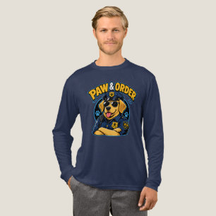 T-shirt En Tri-matière Paw & Order Chien de Police PNG, Sublimation Drôle