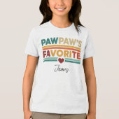 T-shirt En Tri-matière Pawpaw's Favorite Retro Simple Modern Script Name (Recto)