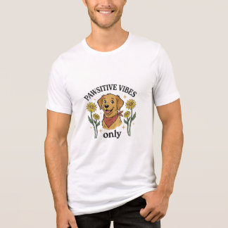 T-shirt En Tri-matière Pawsitive Vibes Only Cute Golden Retriever Dog Ret