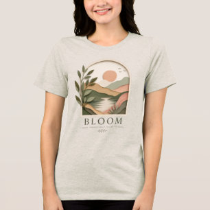 T-shirt En Tri-matière Paysage Nature Boho Bloom Grandir à Travers ce Q