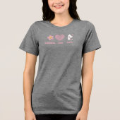 T-shirt En Tri-matière Peace, Love and Cats Doodles (Recto)