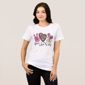 T-shirt En Tri-matière Peace Love Pâques mignonne Moderne Purple Girly (Recto plein)