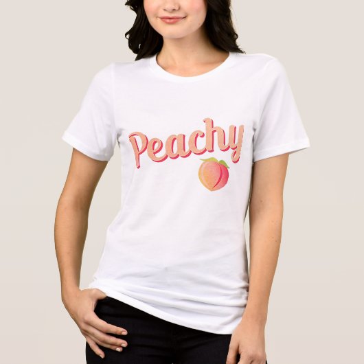 T-SHIRT EN TRI-MATIÈRE PEACHY (Recto)