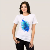 T-shirt En Tri-matière Peacock en bleu turquoise et cobalt (Recto plein)