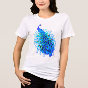 T-shirt En Tri-matière Peacock en bleu turquoise et cobalt