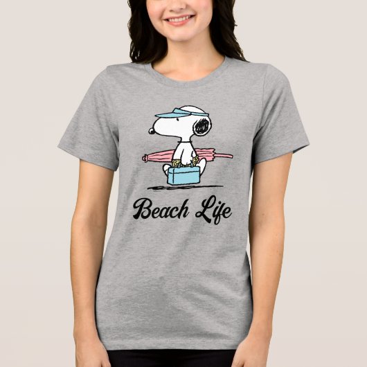 T-shirt En Tri-matière PEANUTS | Beach Bum Snoopy (Recto)