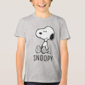 T-shirt En Tri-matière PEANUTS | Snoopy on Black White Comics (Recto)