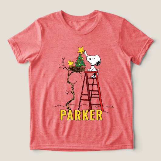 T-shirt En Tri-matière Peanuts | Snoopy & Woodstock Christmas Tree (Design Recto)