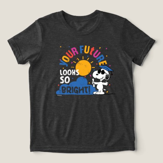 T-shirt En Tri-matière Peanuts Snoopy Your Future Looks So Bright (Design Recto)