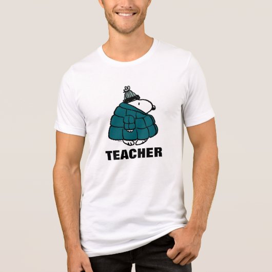 T-shirt En Tri-matière Peanuts | Warm & Cozy Teacher (Recto)