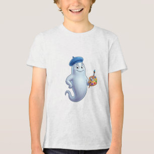 T-shirt En Tri-matière Peintre Fantôme Effrayant Création d'Art Halloween