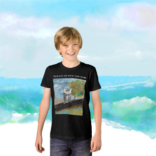 T-shirt En Tri-matière Peinture de hibou saisonnière dans les merveilles