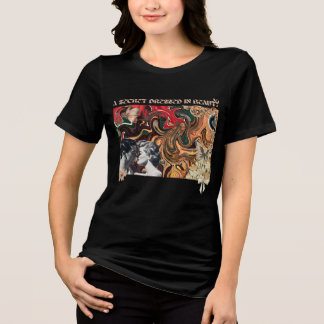 T-SHIRT  EN TRI-MATIÈRE PEINTURE SUR MESURE ABSTRAITE