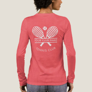 T-shirt En Tri-matière Pelouse Tennis Club Nom Équipe Joueurs Raquet Moti