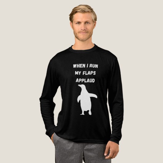 T-shirt En Tri-matière penguin flaps applaud inappropriate embarrassing (Recto complet)