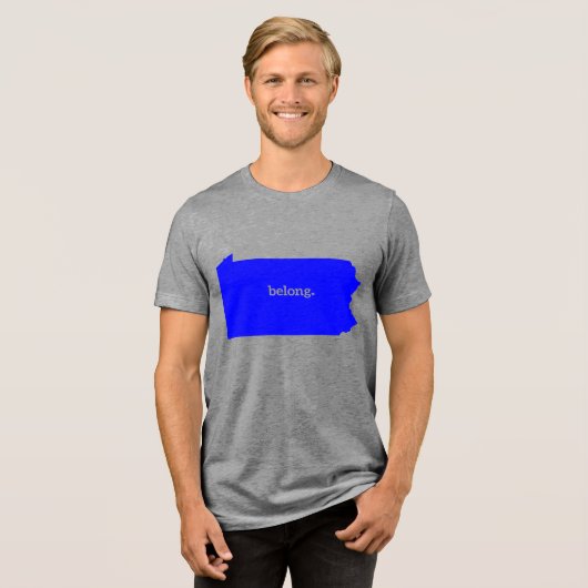 T-shirt En Tri-matière Pennsylvania Home Belong Map State Pride (Recto plein)