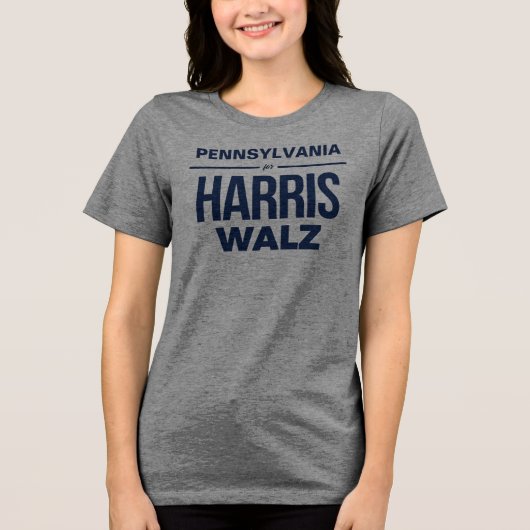 T-shirt En Tri-matière Pennsylvanie pour Harris Walz (Recto)