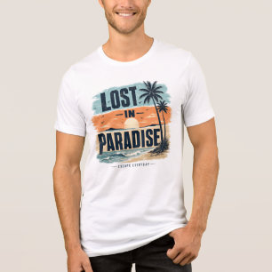 T-shirt En Tri-matière Perdu au Paradis Coucher de soleil sur la plage