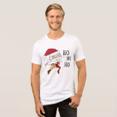 T-shirt En Tri-matière Père Noël amusant Jouer Saxophone Whimsical Cute M (Recto plein)