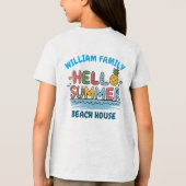 T-shirt En Tri-matière Personalized Hello Summer Family Matching Vacation (Verso)