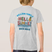 T-shirt En Tri-matière Personalized Hello Summer Family Matching Vacation (Verso)