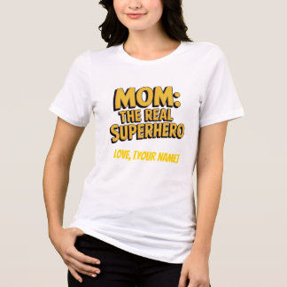 T-shirt En Tri-matière Personalized Mom The Real Superhero mothers day
