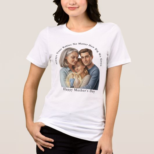 T-shirt En Tri-matière personalized mother's day photo  (Recto)