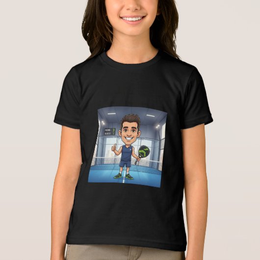 T-shirt En Tri-matière Personalized Paddle Player Cartoon Caricature (Recto)
