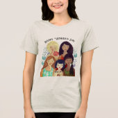 T-shirt En Tri-matière Personnage multiethnique féminin T-shirt IWD (Recto)