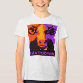 T-shirt En Tri-matière Personnalisable ! Halloween Boovine Pop Art Cow Ts (Recto)