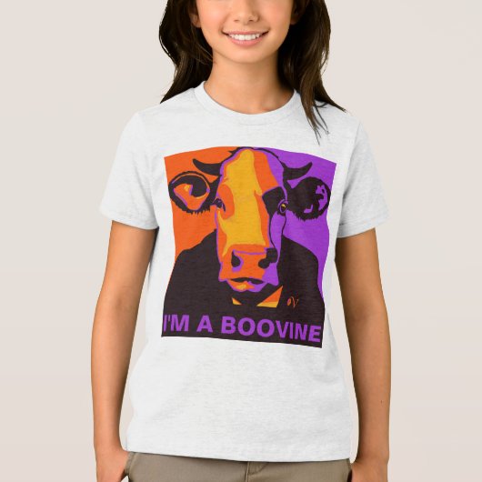T-shirt En Tri-matière Personnalisable ! Halloween Boovine Pop Art Cow Ts (Recto)