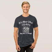 T-shirt En Tri-matière Personnalisé 21e anniversaire Achetez-moi un verre (Recto plein)